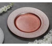 Cucina & Cottura Sottopiatto rotondo in vetro - rosso glitterato - diam. cm. 33