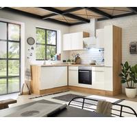 Cucina Cucina Angolare Marleen Premium 250 CM Bianco Artisan Rovere Respekta