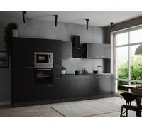 Cucina Cucina Linea Cucina Grigio Opaco Nero Oliver 370 CM Respekta
