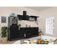 Cucina Cucina Lineare Blocco Cucina Rovere Nero Amanda 270 CM Respekta Premium