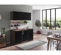 Cucina Cucina Lineare Cucina Singola Rovere York Nero Oliver 150 CM Respekta