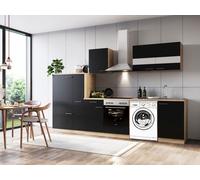 Cucina Cucina Lineare Per Lavatrice Da Incasso Rovere Nero Merle 310 CM Respekta