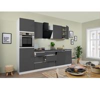 Cucina Cucinino Blocco Vuoto senza Maniglie Bianco Grigio Lorena 280 CM