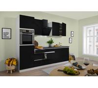 Cucina Cucinino Blocco Vuoto senza Maniglie Bianco Nero Lorena 270 CM respekta