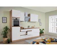 Cucina Cucina Lineare Vuota Senza Maniglie Rovere Bianco Lorena 270 CM Respekta