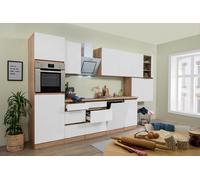 Cucina Cucina Lineare Vuota Senza Maniglie Rovere Bianco Lorena 380 CM Respekta
