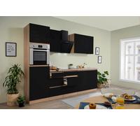 Cucina Cucinino Blocco Vuoto senza Maniglie Rovere Nero Lorena 270 CM respekta