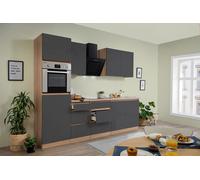 Cucina Cucina Lineare Vuoto Senza Maniglie Rovere Nero Lorena 270 CM Respekta