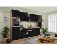 Cucina Cucina Lineare Vuoto Senza Maniglie Rovere Nero Lorena 330 CM Respekta