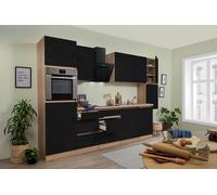 Cucina Cucina Lineare Vuoto Senza Maniglie Rovere Nero Lorena 330 CM Respekta