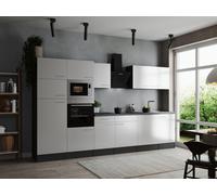 Cucina Cucinino Blocco Cucina Grigio Opaco Bianco Oliver 340 CM respekta