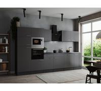 Cucina Cucinino Blocco Cucina Grigio Opaco Grigio Oliver 340 CM respekta