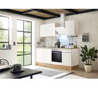 Cucina Cucinino Blocco Cucina Marleen Premium 220 CM Bianco Artigiano Rovere