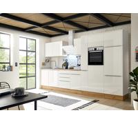 Cucina Cucinino Blocco Cucina Marleen Premium 370 CM Bianco Artigiano Rovere