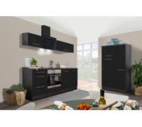 Cucina Cucinino Blocco Cucina Rovere Nero Amanda 300 CM respekta Premium