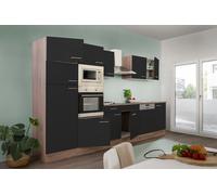 Cucina Cucinino Blocco Cucina Rovere York Nero Oliver 340 CM respekta
