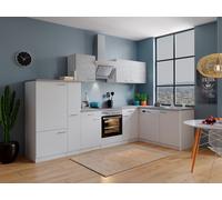 Cucina Cucinino Blocco Cucina Winkelküche Bianco Calcestruzzo Malia 310x172 CM