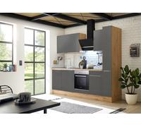 Cucina Cucinino Blocco Marleen Premium 250 CM Grigio Artigiano Rovere respekta