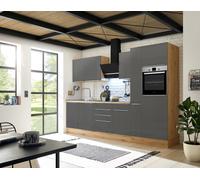 Cucina Cucinino Blocco Marleen Premium 310 CM Grigio Artigiano Rovere respekta