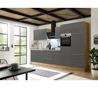 Cucina Cucinino Blocco Marleen Premium 340 CM Grigio Artigiano Rovere respekta