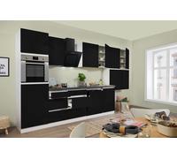 Cucina Cucinino Blocco Vuoto senza Maniglie Bianco Nero Lorena 380 CM respekta