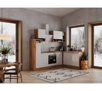 Cucina Cucinino Blocco Vuoto Winkelküche Rovere Bianco Hilde 250x172 CM respekta