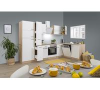 Cucina Cucinino Blocco Vuoto Winkelküche Rovere Bianco Merle 310x172 CM respekta