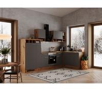 Cucina Cucinino Blocco Vuoto Winkelküche Rovere Grigio Hilde 310x172 CM respekta