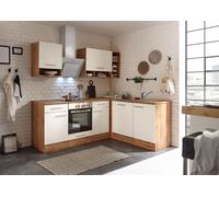 Cucina Cucinino Blocco Winkelküche Rovere Bianco Hilde 220x172 CM respekta [EEK: E]