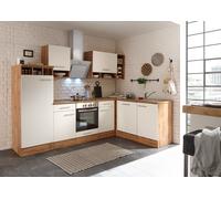 Cucina Cucinino Blocco Winkelküche Rovere Bianco Hilde 280x172 CM respekta [EEK: E]