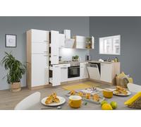 Cucina Cucinino Blocco Winkelküche Rovere Bianco Merle 310x172 CM respekta