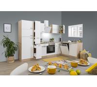 Cucina Cucinino Blocco Winkelküche Rovere Bianco Merle 310x172 CM respekta