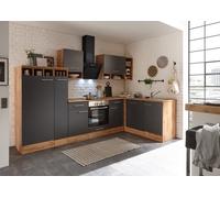 Cucina Cucinino Blocco Winkelküche Rovere Grigio Hilde 310x172 CM respekta [EEK: E]
