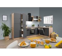 Cucina Cucinino Blocco Winkelküche Rovere Grigio Merle 310x172 CM respekta