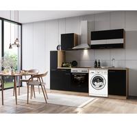 Cucina Cucinino per Sottostruttura Lavatrice Rovere Nero Merle 250 CM respekta [EEK: B]