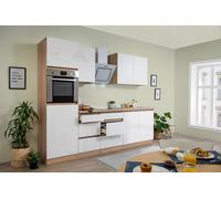 Cucina Cucinino Vuoto senza Maniglie Rovere Bianco Lorena 270 CM