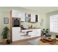 Cucina Cucinino Blocco Vuoto senza Maniglie Rovere Bianchi Lorena 280 CM