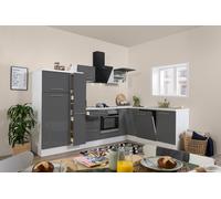 Cucina Cucinino Winkelküche Bianco Grigio Amanda 290 X 200 CM respekta Premium