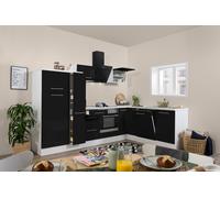 Cucina Cucinino Winkelküche Bianco Nero Amanda 290 X 200 CM respekta Premium
