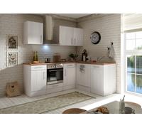 Cucina Cucinino Winkelküche Campagna Larice Bianco Anton 220 X 172 CM respekta [EEK: E]