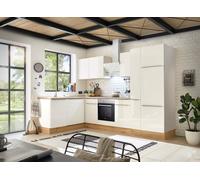 Cucina Cucinino Winkelküche Marleen Premium 310 CM Bianco Artigianale Rovere