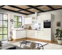 Cucina Cucinino Winkelküche Marleen Premium - 310 CM Bianco Artigiano Rovere