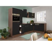 Cucina Cucinino Winkelküche Rovere York Nero Oliver 310 X 172 CM respekta