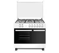 Cucina da 90x60 BIANCA LAR.EL forno ELETTRICO con vano porta bombola 5 fuochi