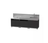 CUCINA DA ESTERNO MODULARE LE MARQUIER "LINEA 3" IN ACCIAIO INOX NERO E GRIGI...