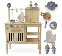Mamabrum Cucina in Legno per Bambini 3+ - Stile Bohémien con Accessori, Cucina Giocattolo per Casa e Giardino, Giochi di Ruolo - Modello MAM131