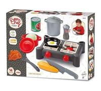 Cucina da Gioco ECOIFFIER Dinette 2 Fuochi 11 Accessori in Plastica +18 Mesi