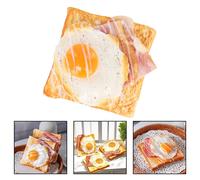 Cucina Decorativa Simulata Uovo Fritto Toast Pane Modello Fetta Materiale PU