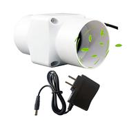 cucina del fumo, Ventilatore da condotto in linea da 2 pollici 50 mm Mini ventilatore di scarico for ventilazione 12 V 6 W 22 CFM Bianco(No Adjustable Speed)