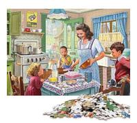 Cucina della famiglia Puzzle in Legnos 1000 Pezzi Per Adulti Regalo Per Amore E Amico Gioco Education Per Gioco Familiare Decorazione Interna Unica Stress Relief 1000pcs (75x50cm)